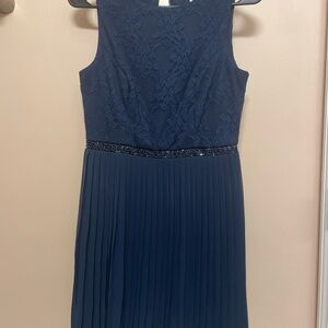 Speechless Navy Lace Midi Dress